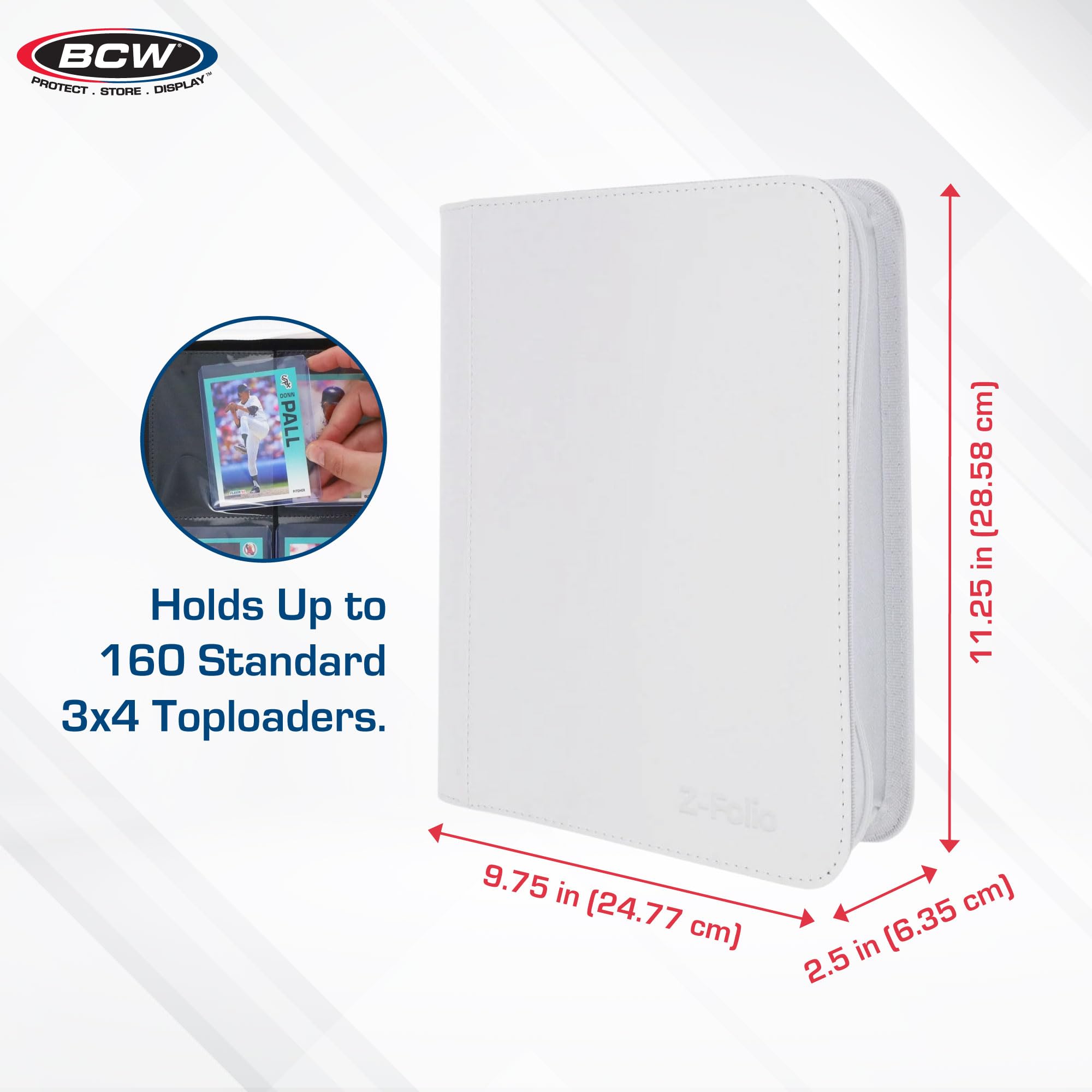 Amazon.com: BCW Z-Folio 4-Pocket LX Album – White | Holds 160