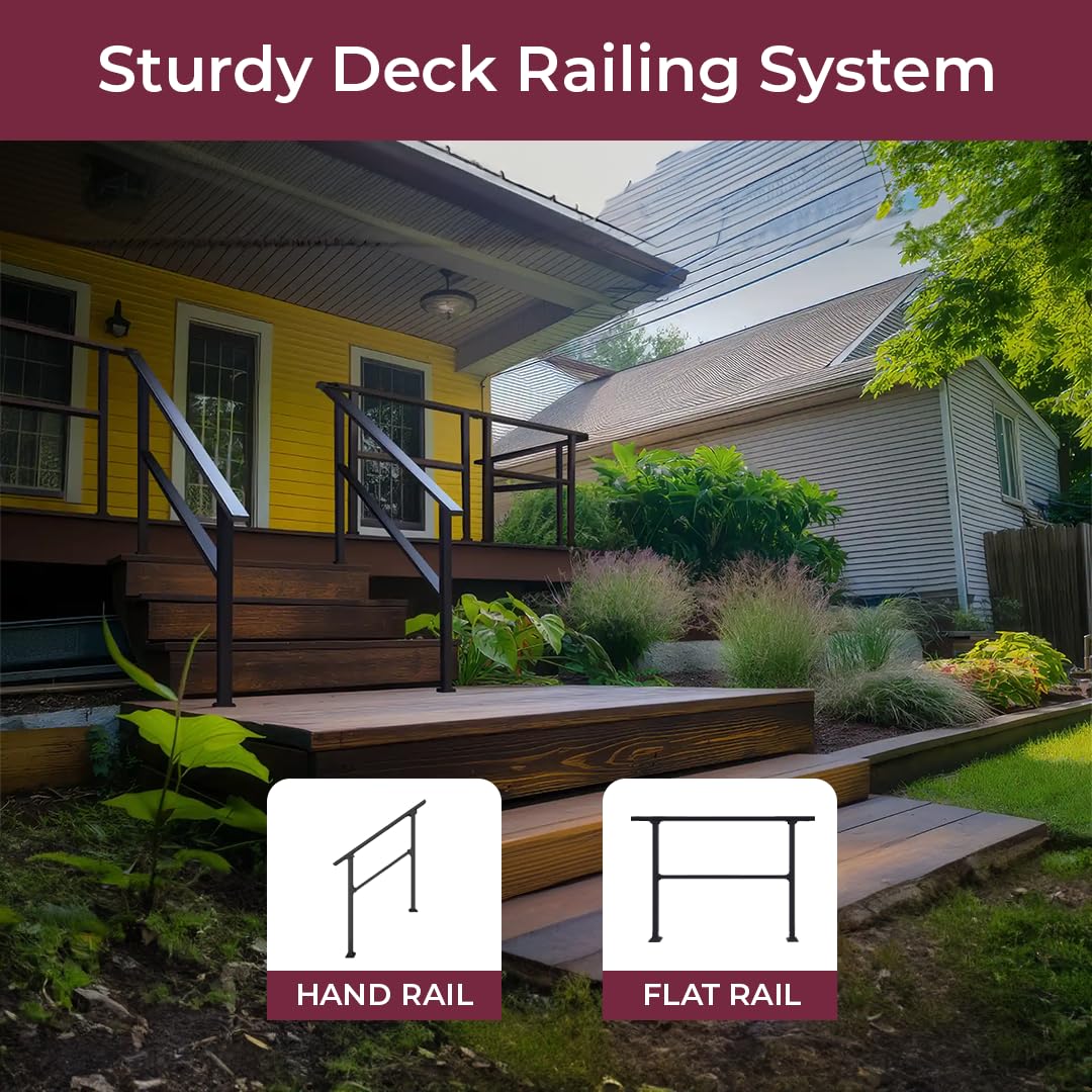 Snapklik.com : CR Fence & Rail Horizontal Metal Deck Railing, 6ft Wide ...