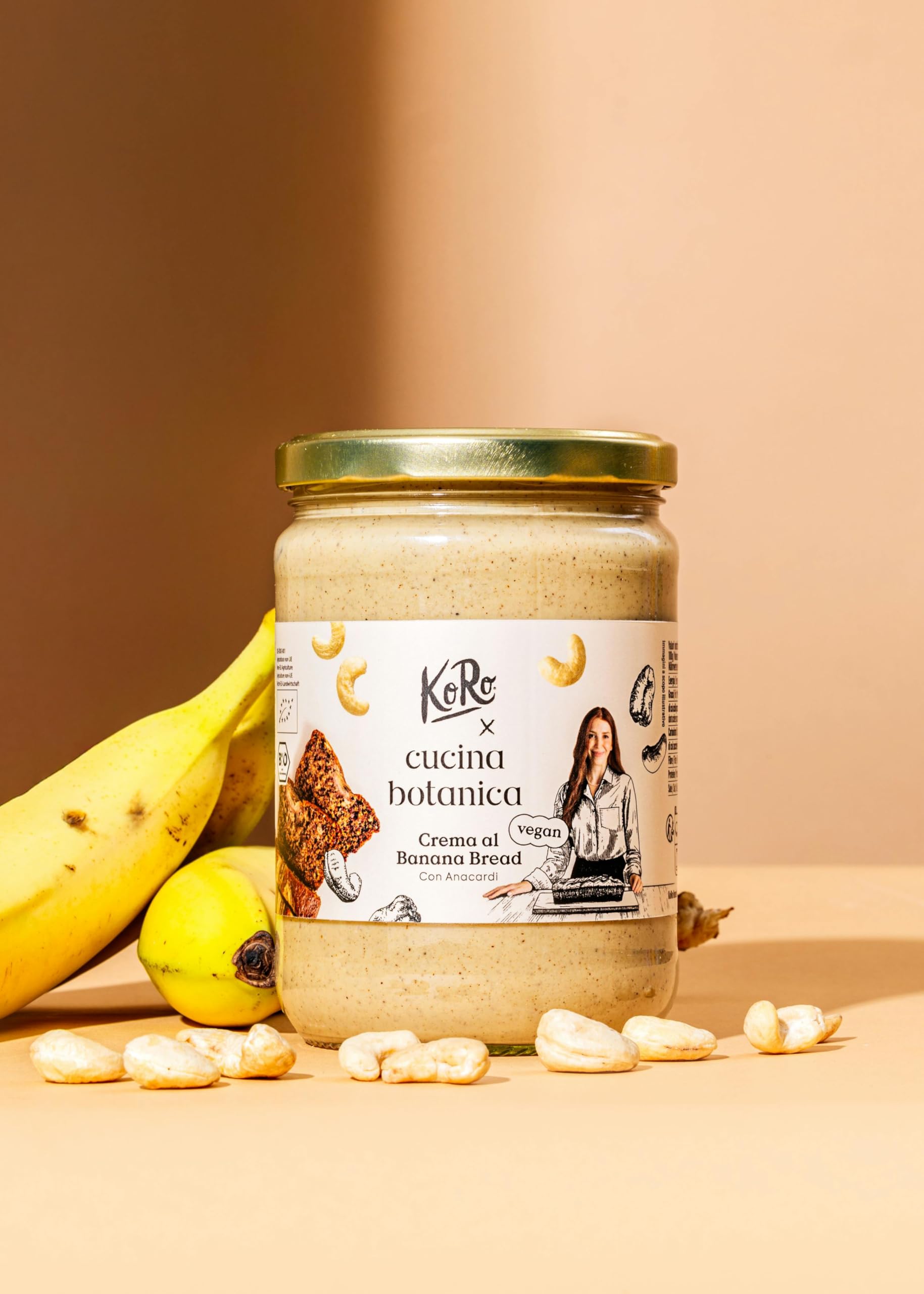 KoRo - Crema al banana bread bio “KoRo x Cucina Botanica” 500 g - vegan e bio - sul porridge, sul pane o a cucchiaiate