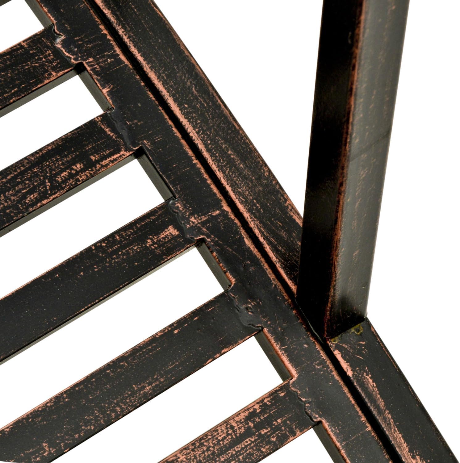 4’ Metal Arch Backyard Garden Bridge with Safety Siderails, Delicate Scrollwork, & Easy Assembly, Black Bronze