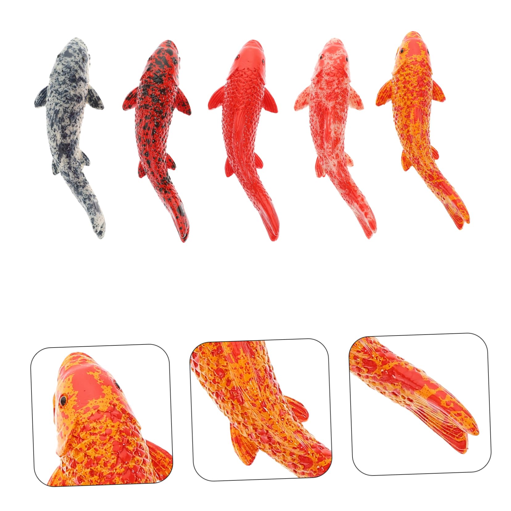 Toddmomy 20Pcs decorations fake fish aquarium fake goldfish aquarium supply miniature figure Model household small paper cup decorate mini cake carp household - Image 4