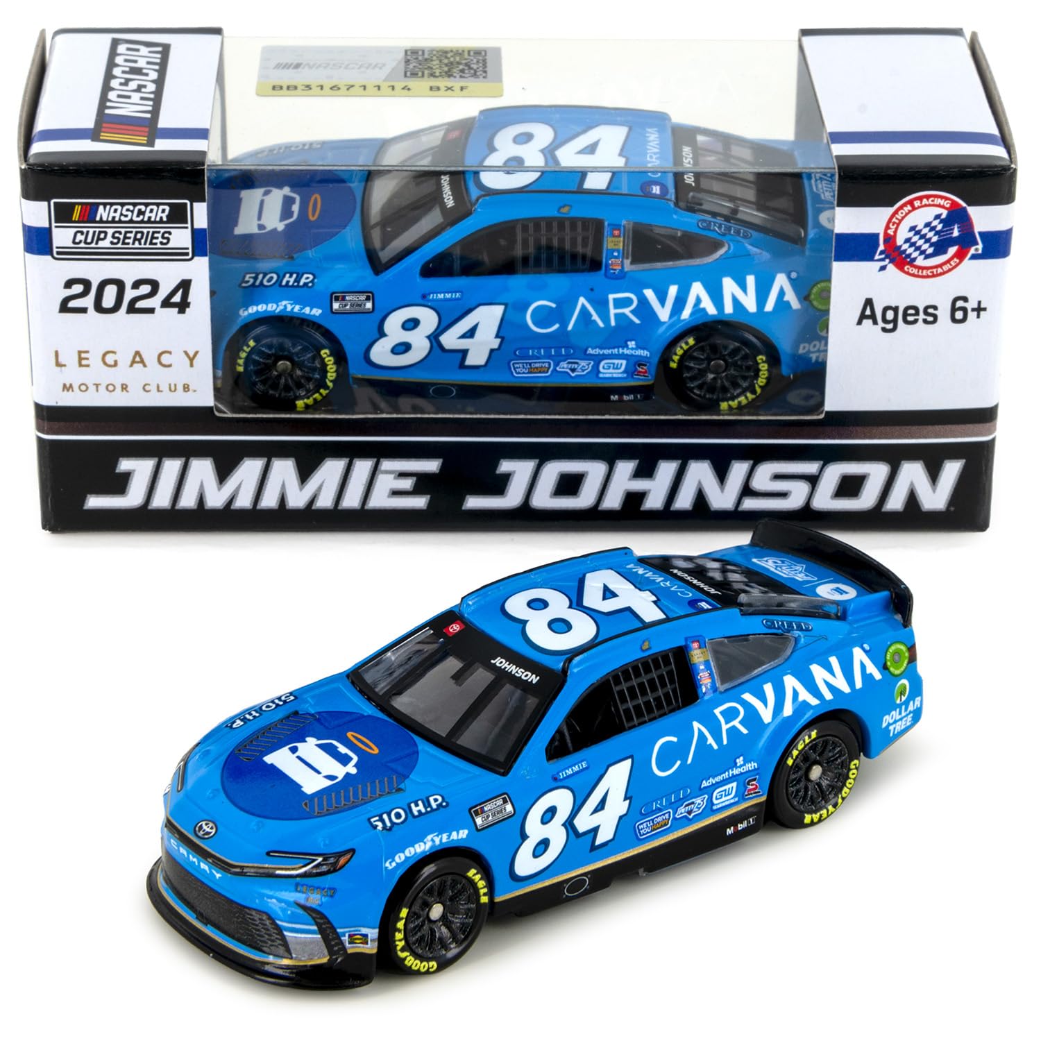 Lionel RacingJimmie Johnson 2024 Carvana Diecast Car 1:64 Scale