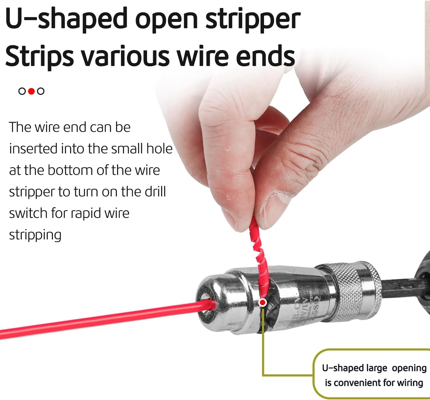 Wire Stripper and Twister Tool - Professional Electrician Tool Set for Power Drill Cable Quick Stripping and Connector