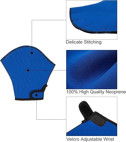 Miniatura 3 de 1 Pair Swimming Gloves Aquatic Swim Training Gloves Neoprene Webbed Gloves Fitness Water Resistance Glove for Men Women Children Unisex