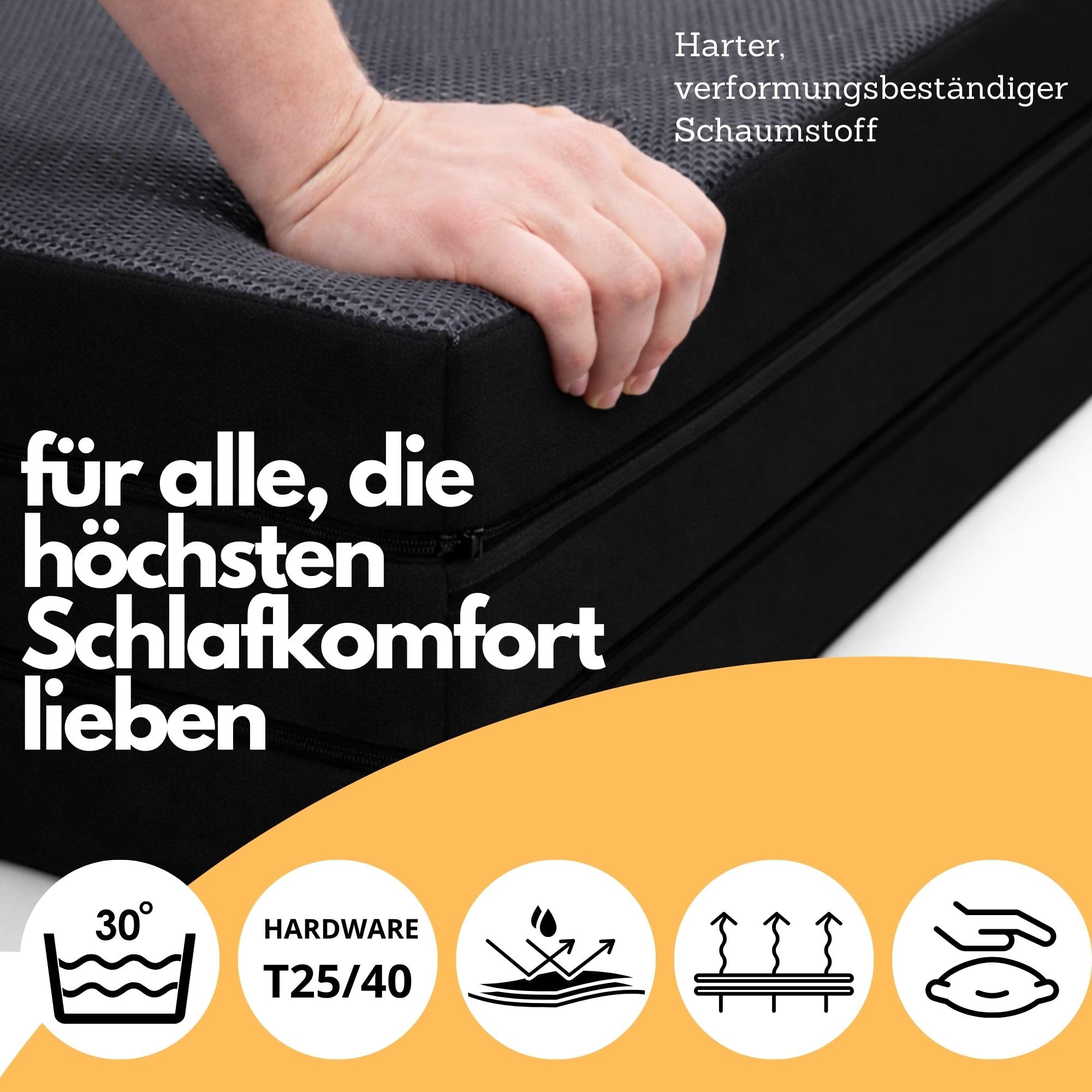 GoldenGroup Auto Matratze 200cm x 140cm - Passend für Mercedes Marco Polo Horizon - Faltbare - Camping Matratze - Auto Camping Zubehör - Klappmatratze Air-Flow 8-visco