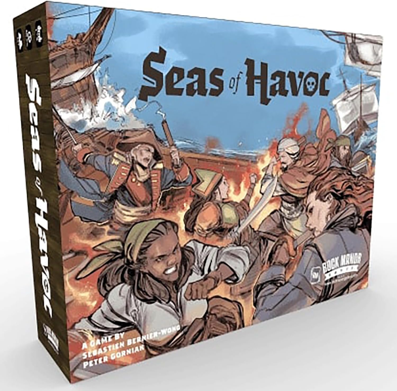 Rock Manor Games: Seas of Havoc - Deck-Building Skirmish Naval Board Game, Pirate Themed Adventure & Battles, Worker Placement, Ages 14+, 1-5 Players