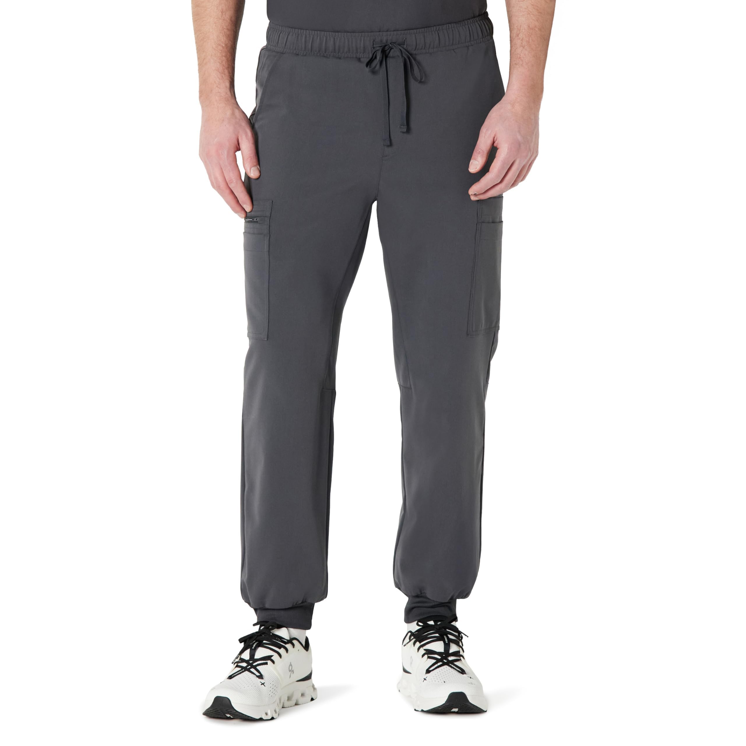 Amazon Basics Men's Scrubs Jogger Trousers Drawstring Waistband, Charcoal, XXL