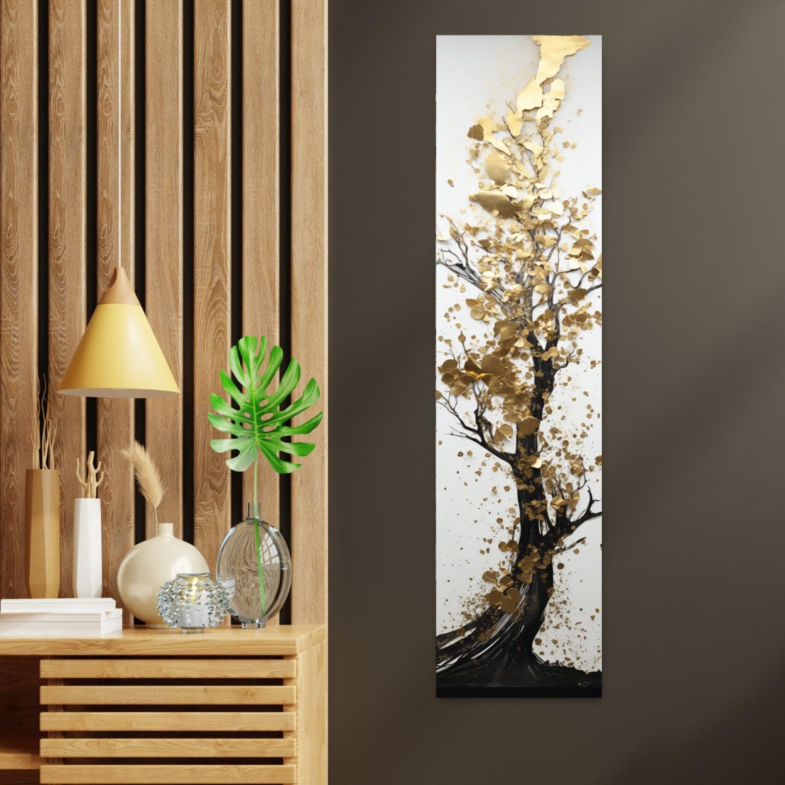 XBTYKPB Long Narrow Canvas Wall Art, Tall Narrow Tree Art, Long Vertical Art, Large vertical art, Print, Canvas or Painting(70x210cm/Frameless)