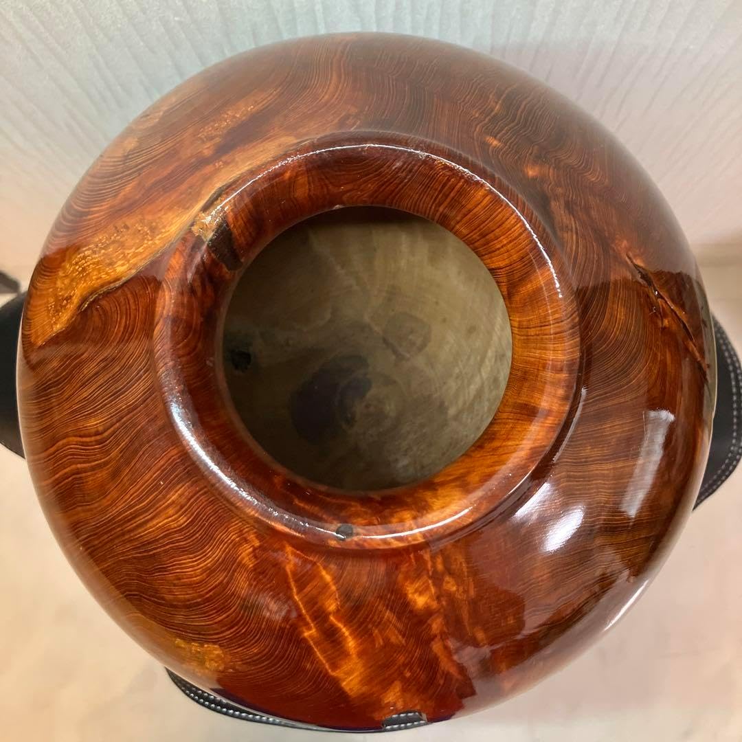 希少品 屋久杉の花瓶 壺 土台 屋久杉 壺 花瓶