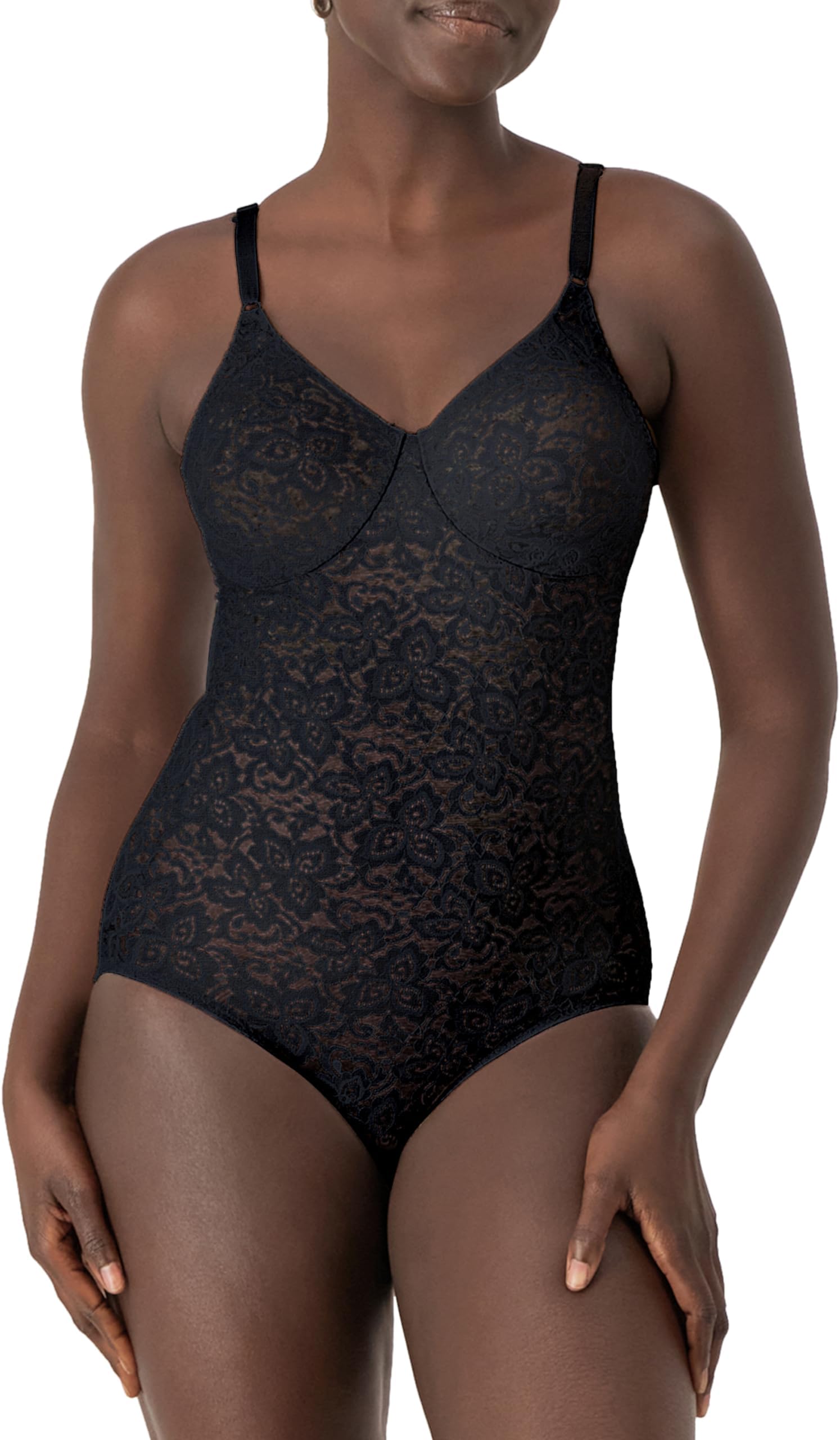 Women's Lace Shapewear, Faja Body Shaper, Lace 'N Smooth Firm-control Shapewear for Women, Built-in Bra