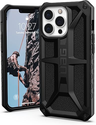 URBAN ARMOR GEAR UAG - Funda protectora para iPhone 13 Pro, color negro, resistente, ligera, delgada, a prueba de golpes, de alta calidad, pantalla