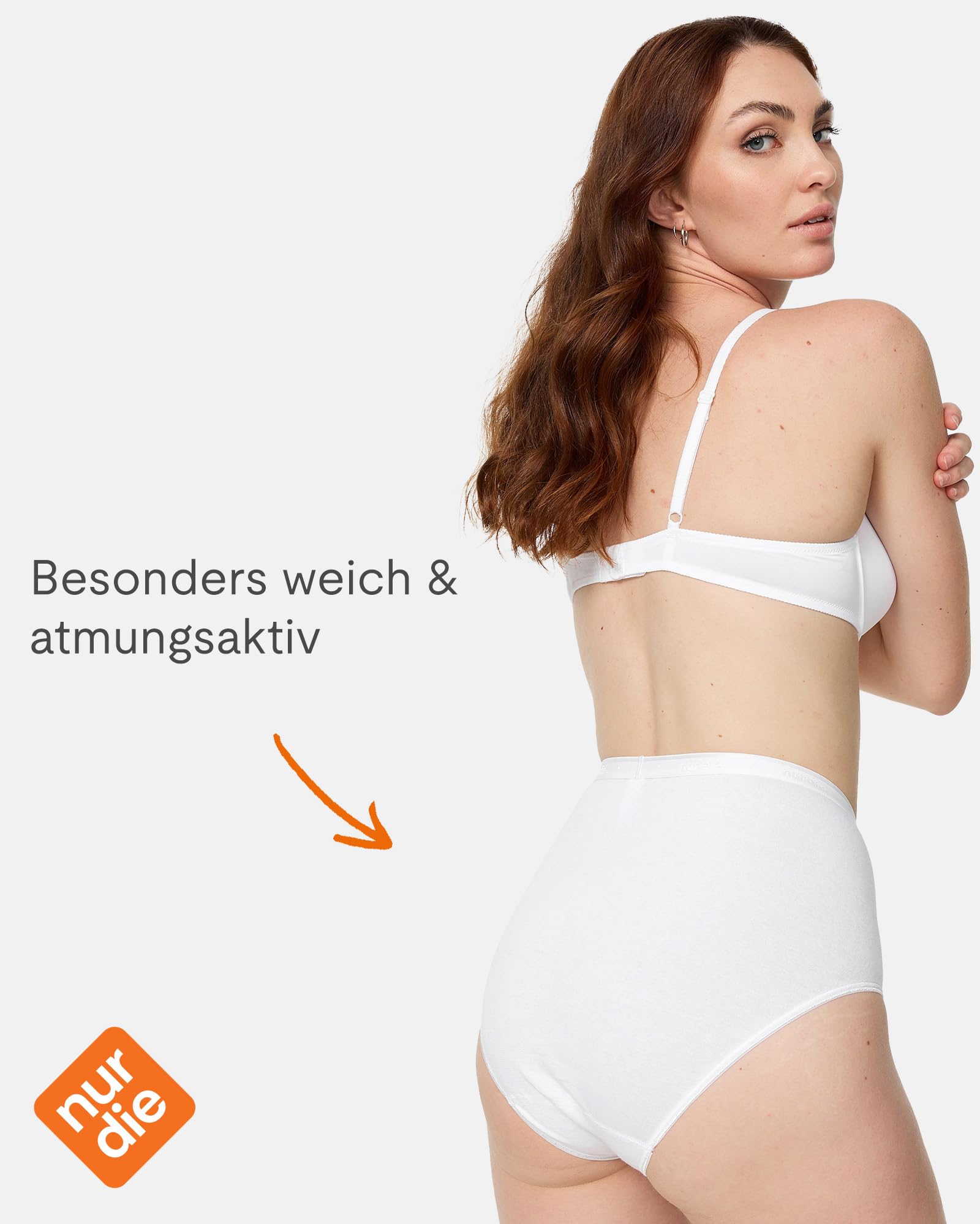 NUR DIE Damen Slip String Taillenslip Midislip Maxislip Unterhose Unterwäsche Unterhose Mehrpack atmungsativ Wäsche für Frauen