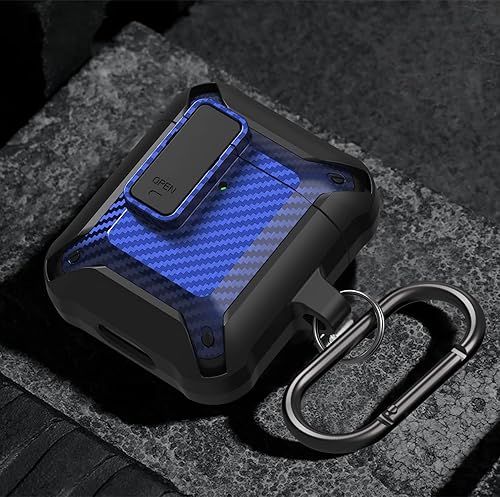 Miniatura 5 de Funda para Airpod mejorada bloqueo seguro, a prueba de golpes, funda para AirPods diseñada para Apple AirPod 2 y 1, fundas inalámbricas para hombres