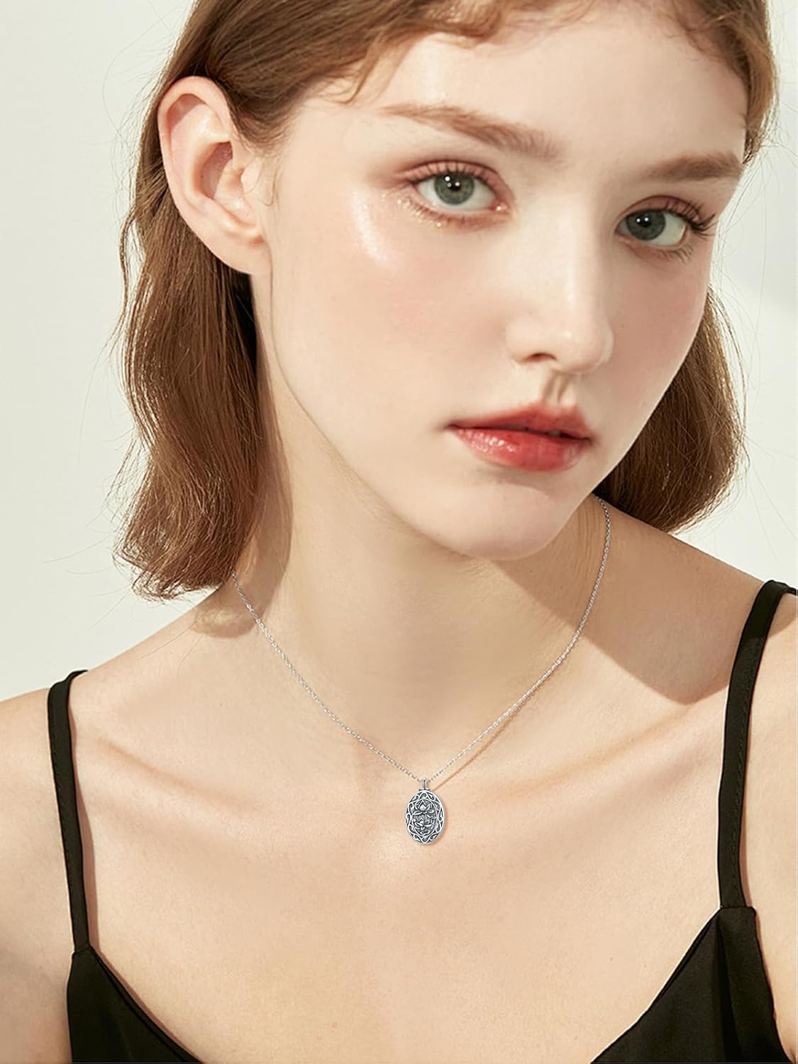 Midari Birth Flowers Urn Necklace for Ashes S925 Sterling Silver 12 Month Pendant Cremation Jewelry for Ashes with w/Funnel Filler Memorial Keepsake Jewelry for Women - Image 4