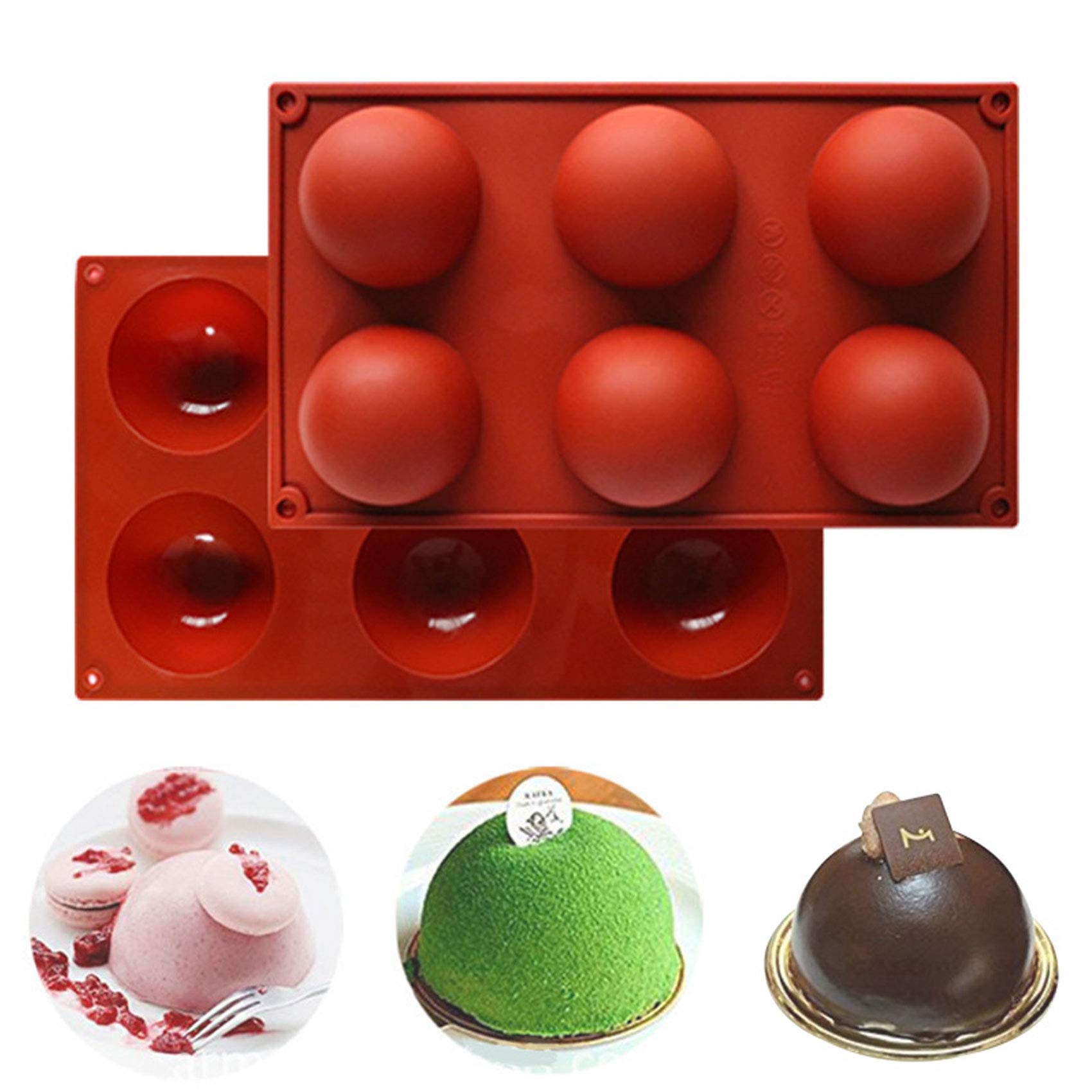 Buy 6Cavity Semi Sphere Silicone Mold,Hot Chocolate Bomb Half Circle