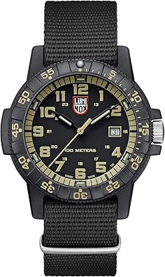 Luminox Leatherback SEA Turtle Giant Mens Watch 44 mm, 0320/0330 Series, Military Watch, Swiss Quartz Watch, 100 m Water Resistant, Self-Illuminating