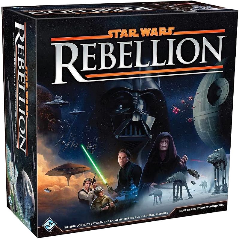 Star Wars: Rebellion Juego de mesa: conflicto épico entre el Imperio Galáctico y la Alianza Rebelde, juego de estrategia en miniatura de mesa para adultos, mayores de 14 años, 2-4 jugadores, 3 horas de juego