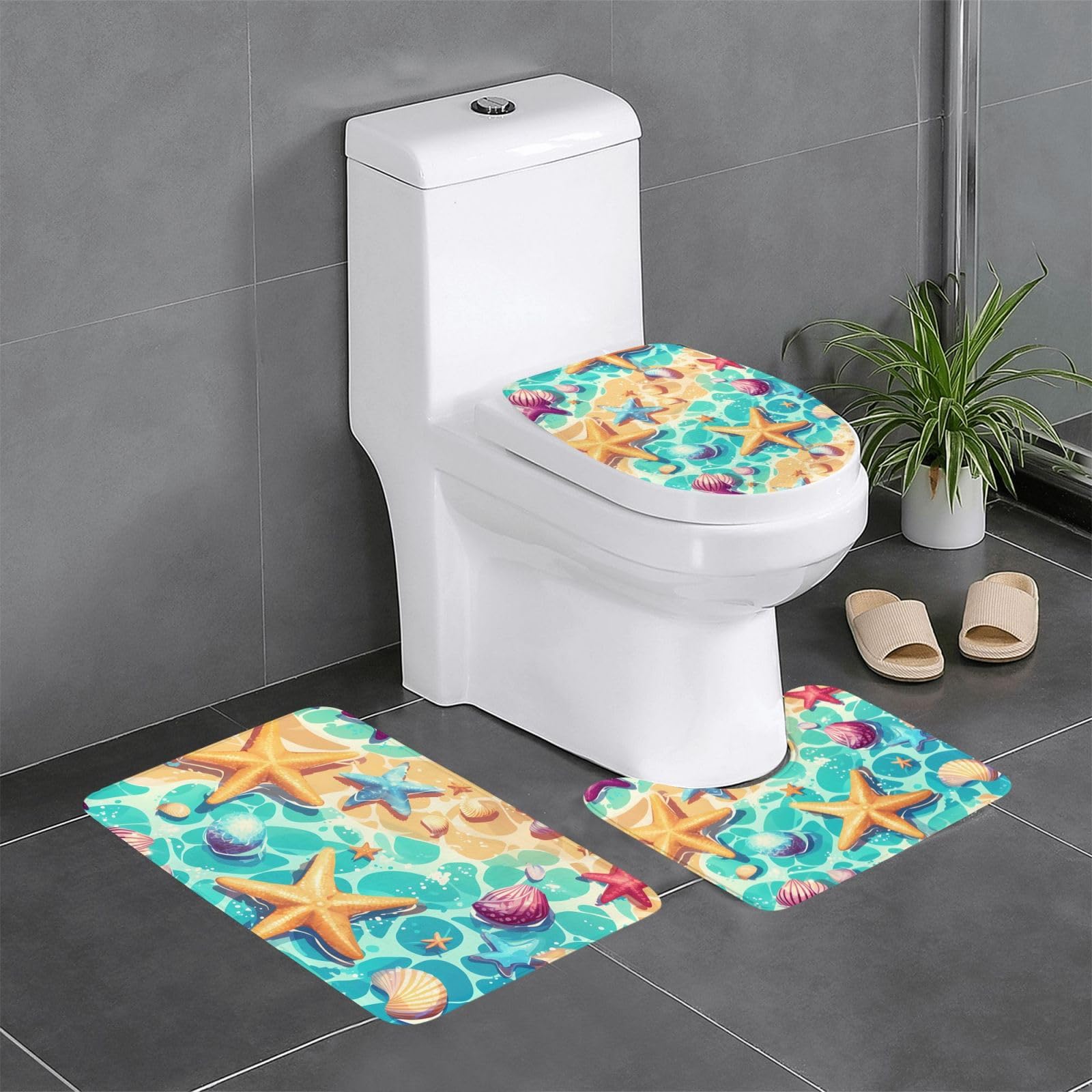 Tapis de salle de bain lot de 3 fini les glissades tapis absorbant