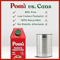 Vista 9 de Pomì Tomato Passata - Hecho en Italia - Puré de tomate cremoso y aterciopelado con toque de sal, sin aditivos ni conservantes, tomates italianos