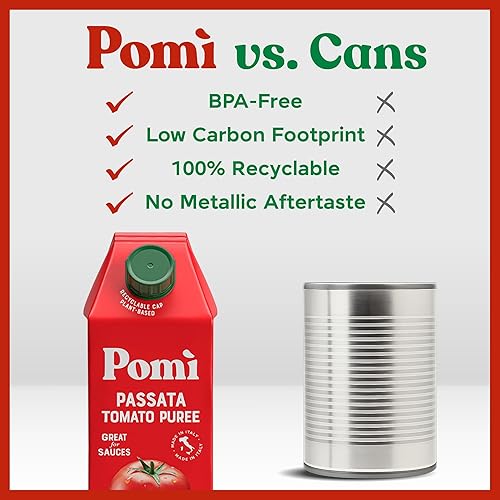 Miniatura 9 de Pomì Tomato Passata - Hecho en Italia - Puré de tomate cremoso y aterciopelado con toque de sal, sin aditivos ni conservantes, tomates italianos