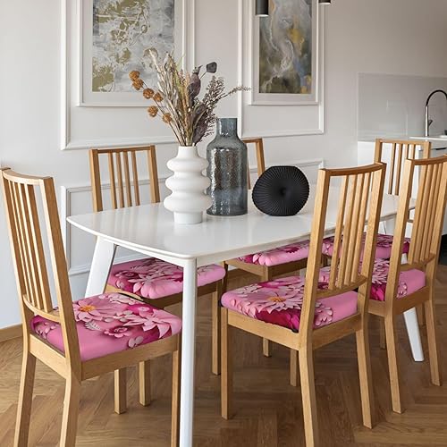 Miniatura 10 de Juego de 4 fundas de asiento extraíbles para silla de comedor, noche de Halloween, elásticas, para bodas, fiestas, fundas de cojín, calabazas, hojas