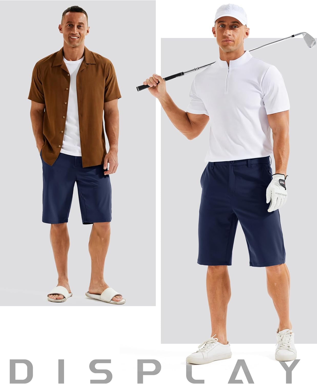 MAGCOMSEN Men's Golf Shorts with 6 Pockets 11 inch Inseam Quick Dry Stretch Casual Work Dress Hiking Shorts for Men