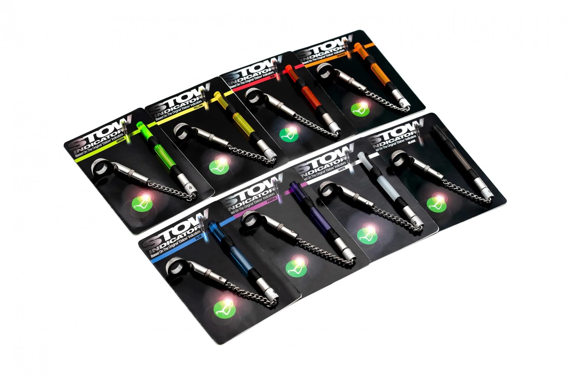 Korda Complete Stow Indicator Yellow, Precision Bite Detection, Stainless Steel Chain, Versatile for Slack or Tight Lines, Line-Friendly Clip, Inspired by Elstow Bobbins