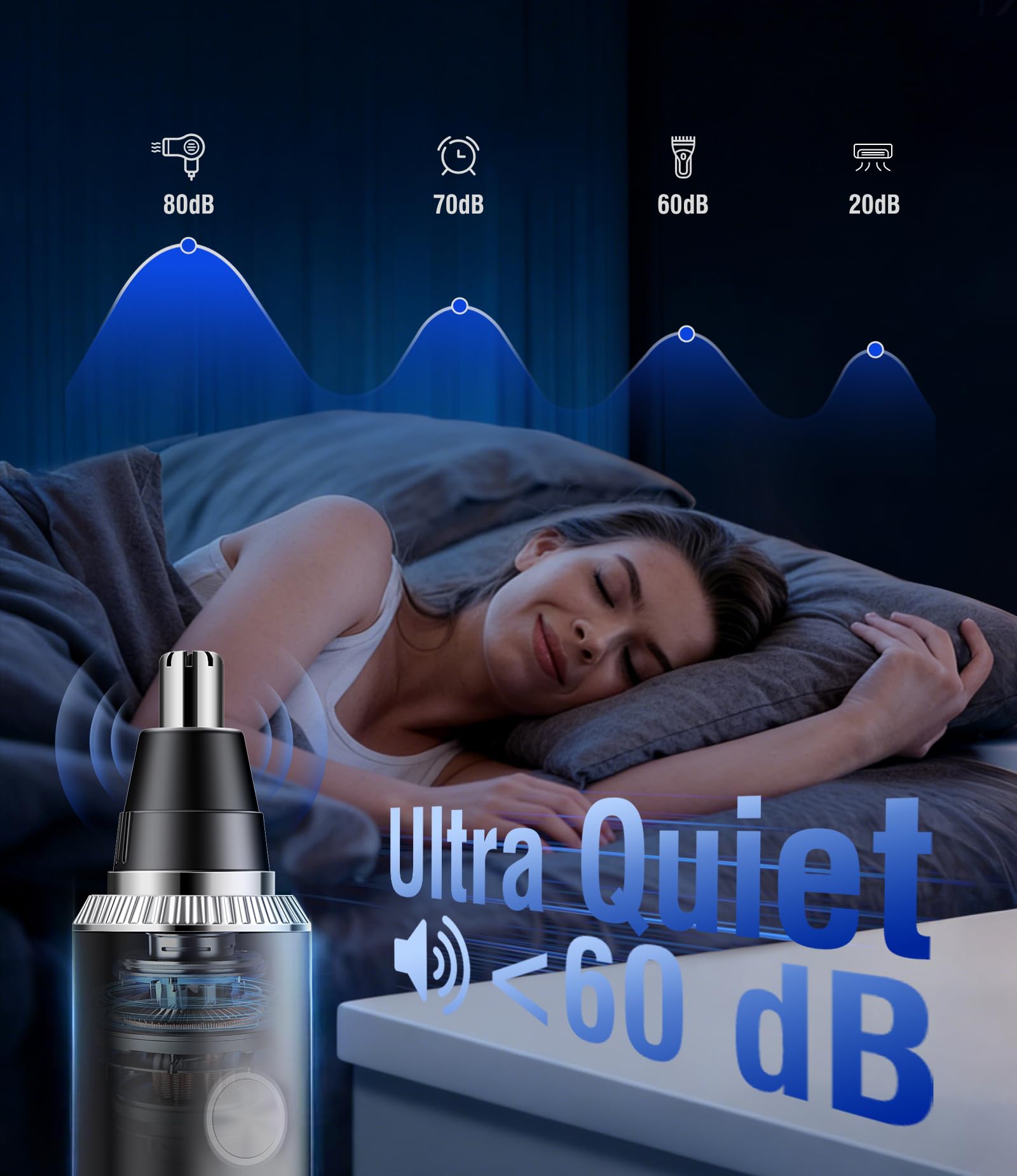 Nose Hair Trimmer - Painless & Rechargeable -5
