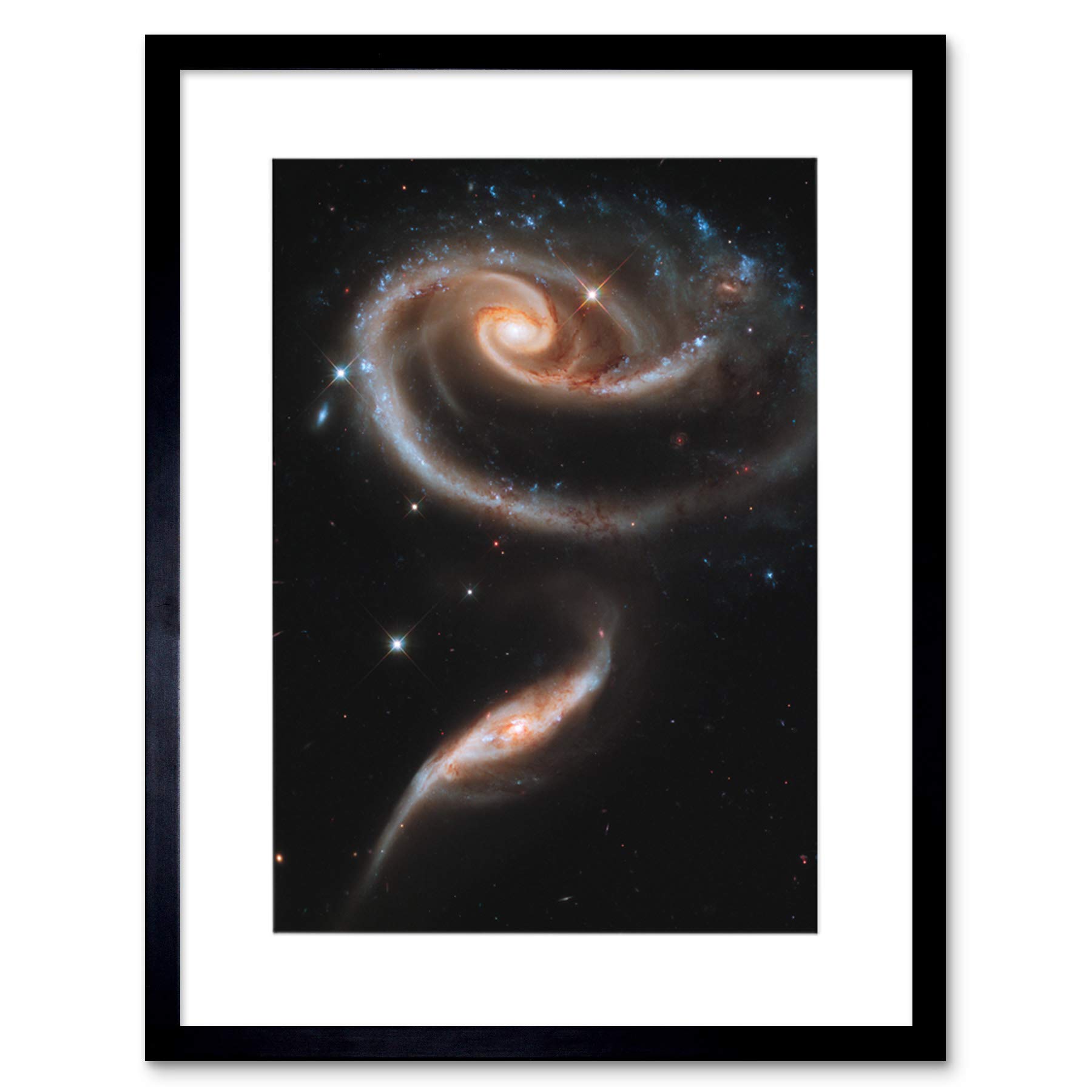Wee Blue Coo Space Photo Hubble Rose Made Galaxies Framed Wall Art Print