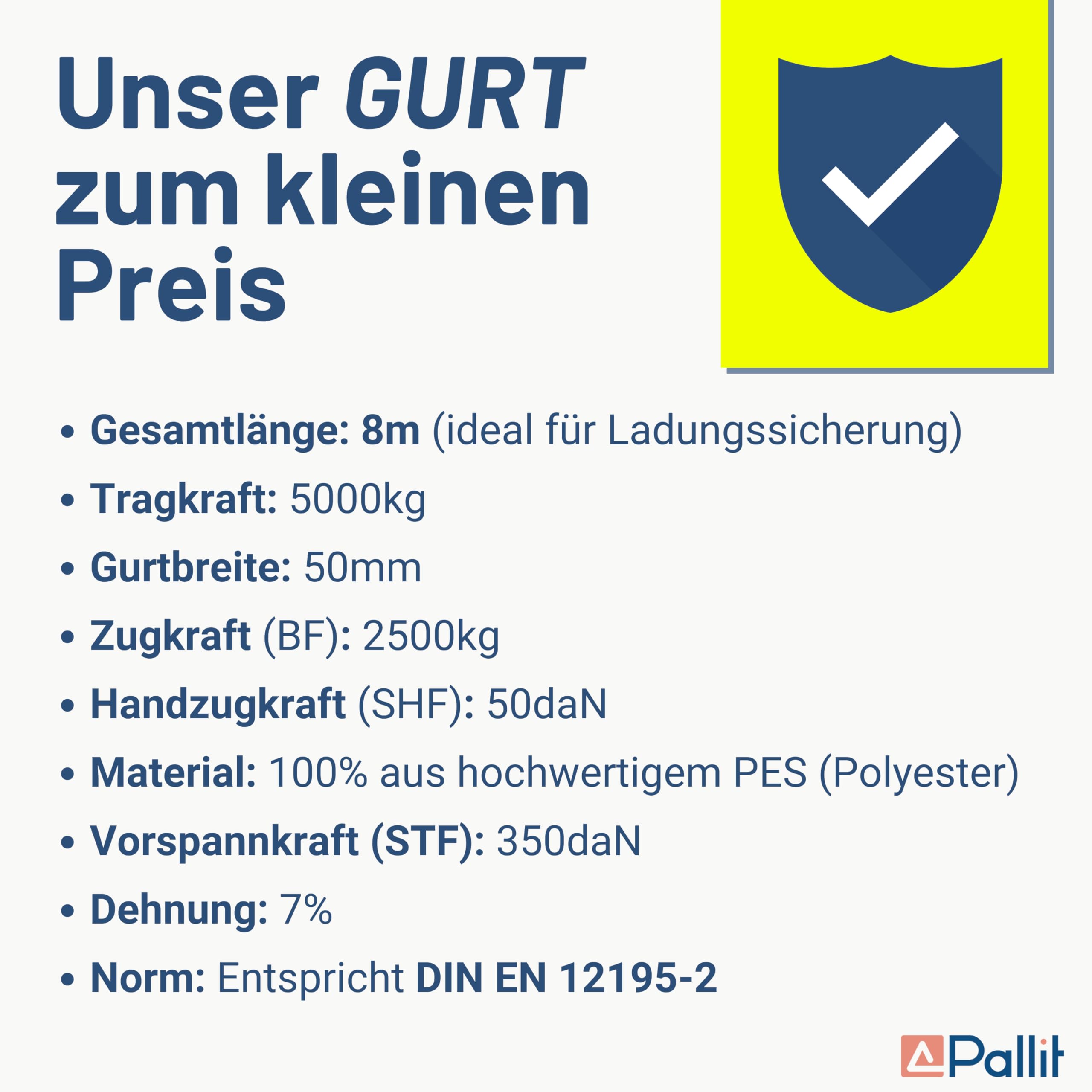 4X Spanngurt Zurrgurt mit Haken 8 m bis 5000 kg, bis 5,0 t / 5000 daN, zweiteilig 2-TLG Ratschengurt blau, 50 mm Gurtbreite