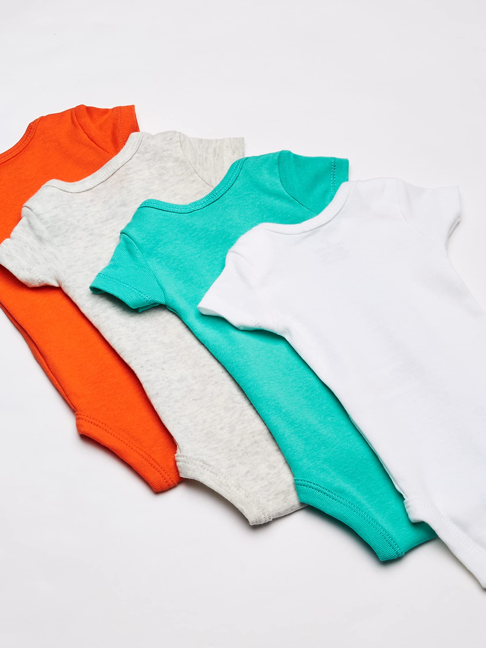 Carter's Baby Boys' 8 Pack Short-Sleeve Bodysuits, Multi/Turquoise, Preemie