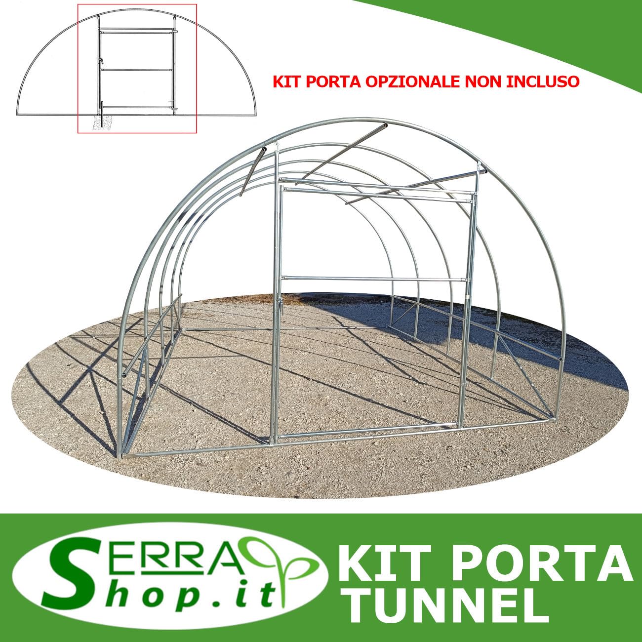 Struttura a tunnel 3x5m universale ad arco in acciaio per serre box ombreggianti riparo antigrandine magazzino deposito