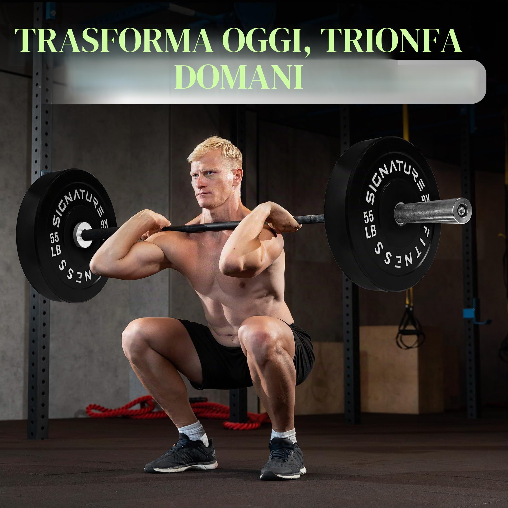 Fitvids - Piastre olimpioniche per pesi con mozzo in acciaio, singolo, coppia o set da 5 cm