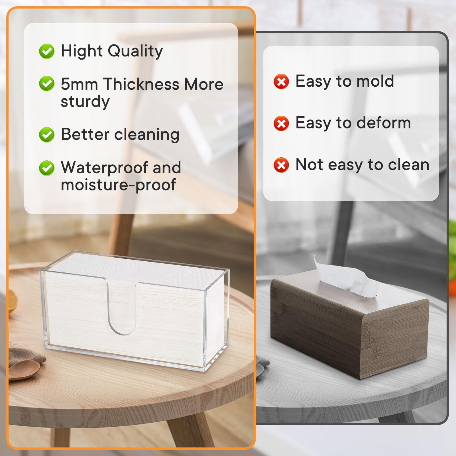 Dispensador de toallas de papel acrílico, soporte para toallas de papel transparente, soporte para servilletas de triple pliegue, adecuado para toallas de papel plegables en Z, plegado en