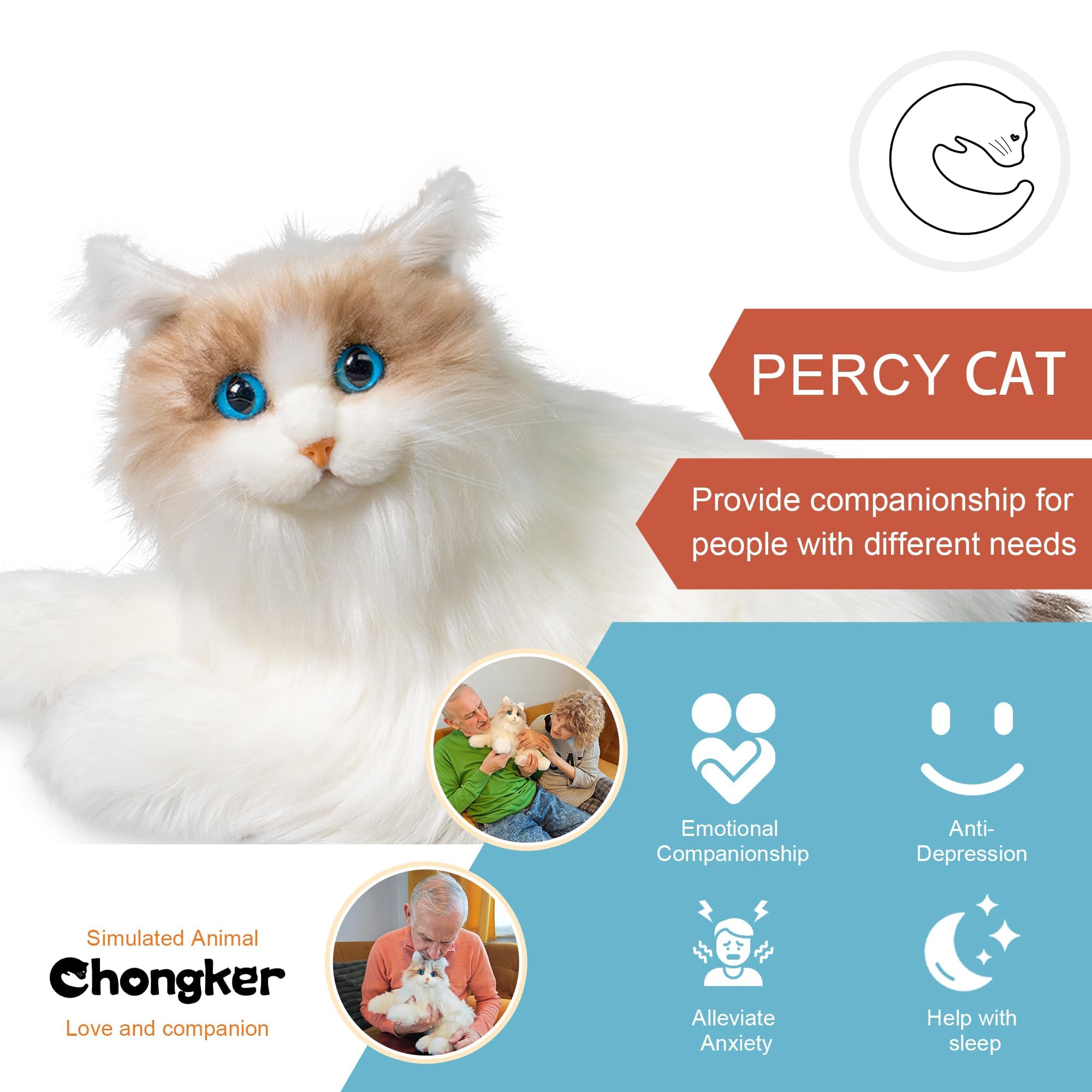 Amazon.co.jp: Chongker インタラクティブコンパニオンロボット猫