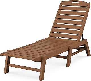 Stackable Nautical Chaise, Teak