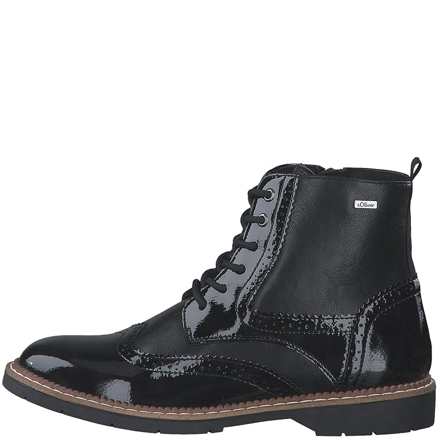 Bottines Plates S.Oliver Pour Femme - Confortables, Sans Matière Animale, Lace-up (Modèle 5-25232-43)