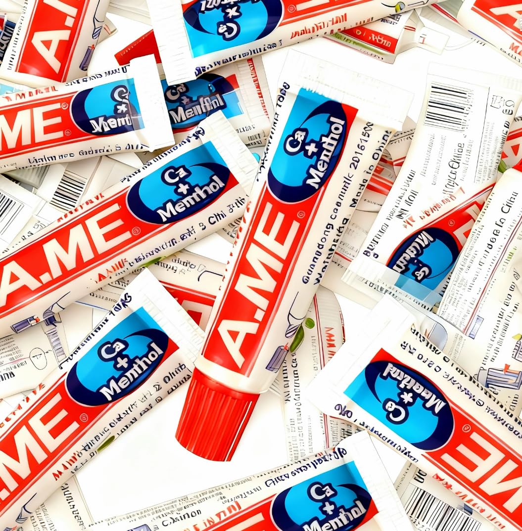 Multi-Purpose Full English Mini 3g Mint Flavor Small Toothpaste for Travel Camping Teeth Cleaning and Personal Care 50 Pcs (50)