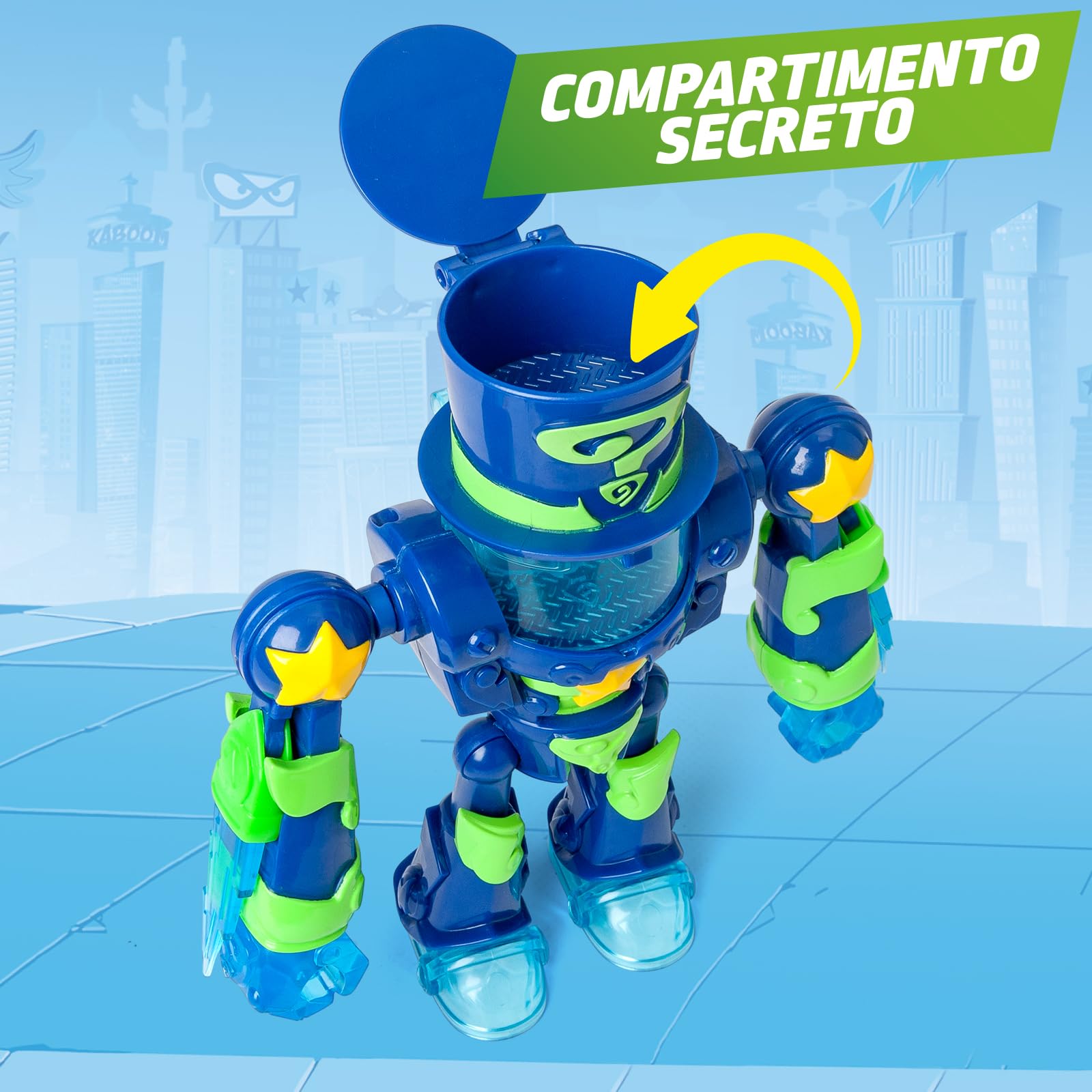 SUPERTHINGS – Ultra Striker Enigma. Robot Ultra Striker de Enigma de la Serie de TV “SuperThings Kazoom Power”. Contiene 1 Ultra Striker Robot, 1 Enigma Exclusivo, 1 Accesorio