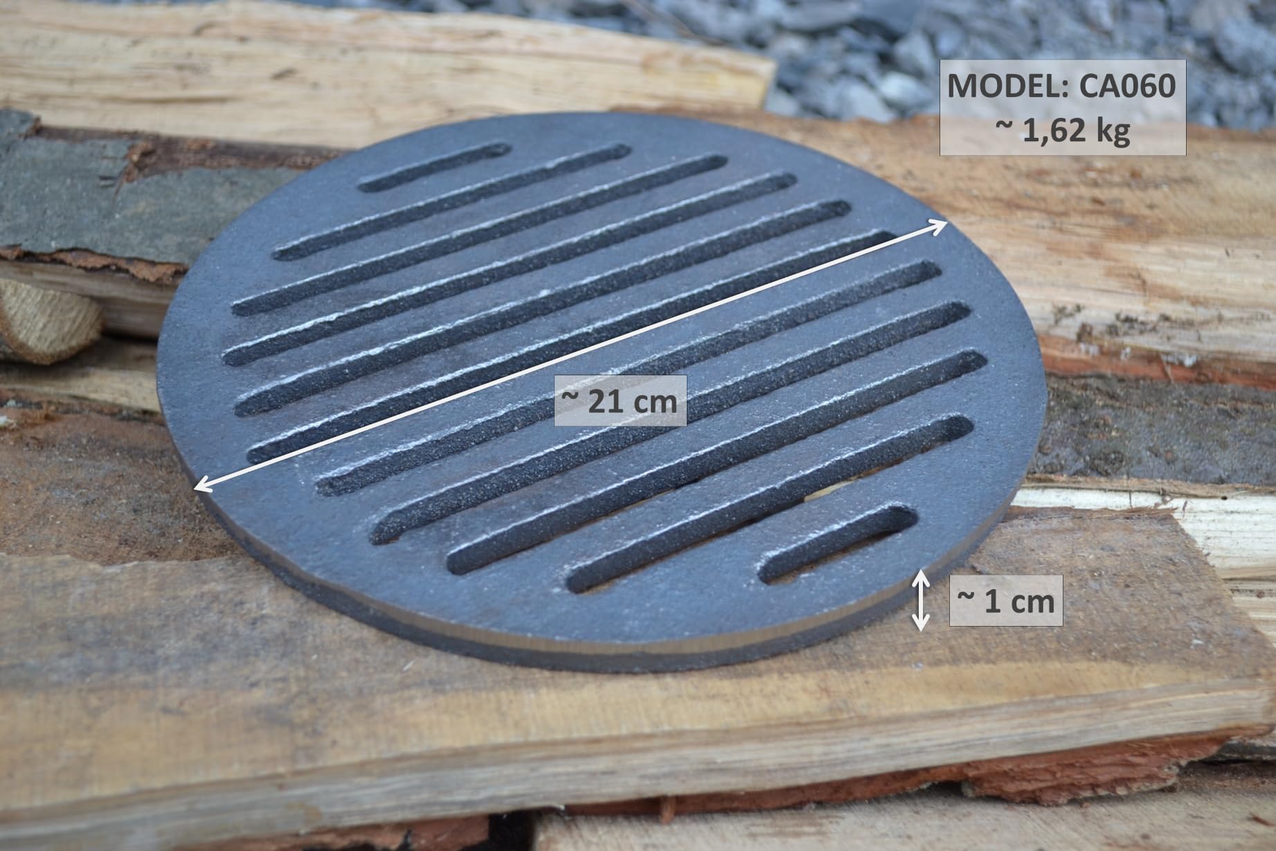 SEZAM Diámetro de 21 cm de diámetro, rejilla de hierro fundido, rejilla redonda, rejilla para cenizas, rejilla de hierro fundido de diferentes diámetros, rejilla para chimenea, rejilla para estufa,