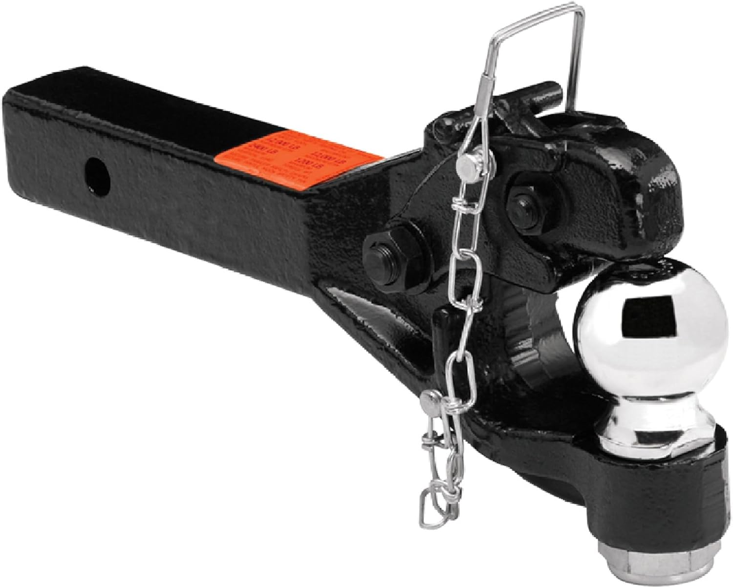 Draw-Tite 63042 Pintle Hook & Ball Combination Ball Mount, Fits 2 Inch Square Receiver, 12,000 lbs. Capacity Hook, 2-5/16 Inch Diameter Ball, 12,000 lbs. Capacity Ball