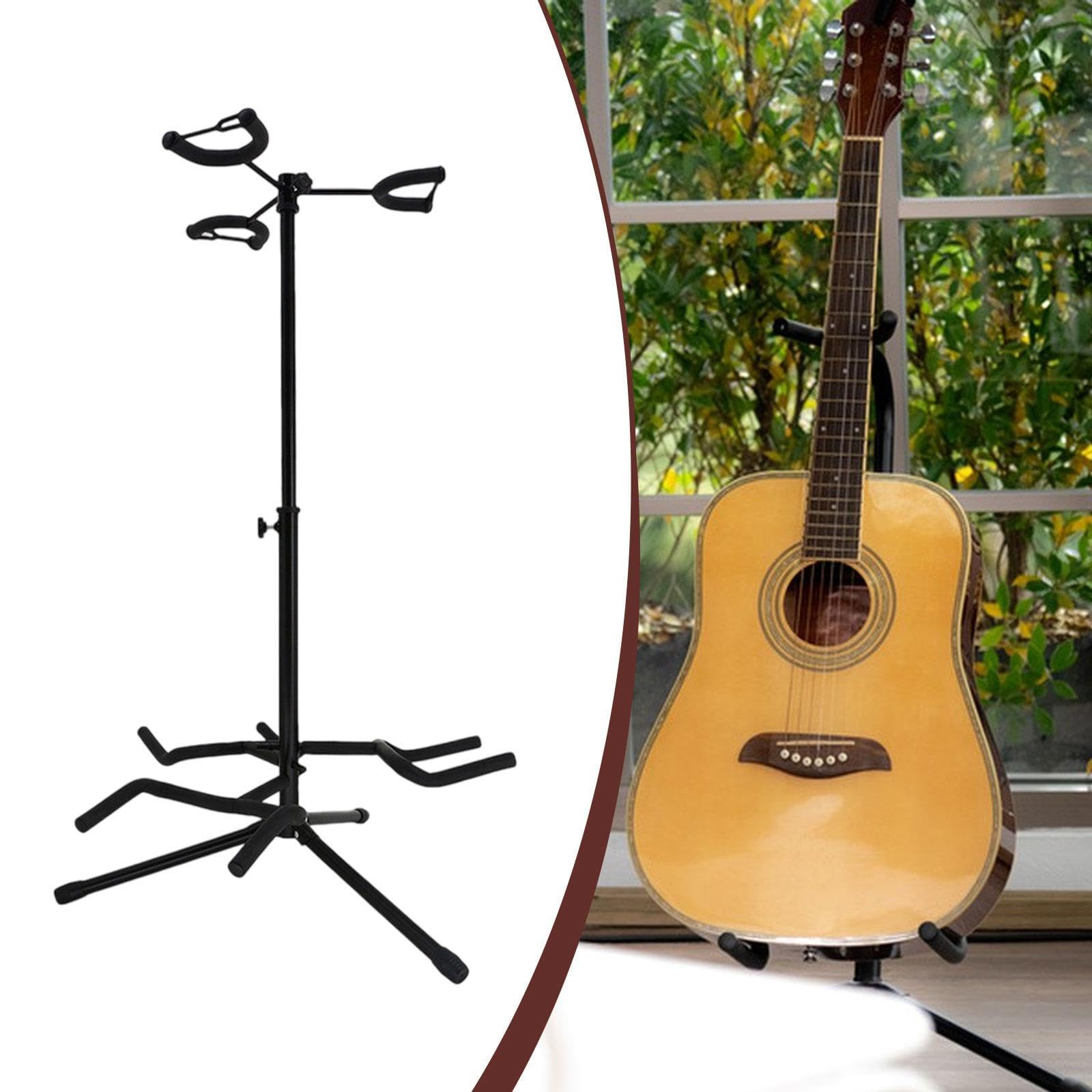 Generic Dreifacher Gitarrenständer, Höhenverstellbarer Gitarrenhalter für E Gitarren