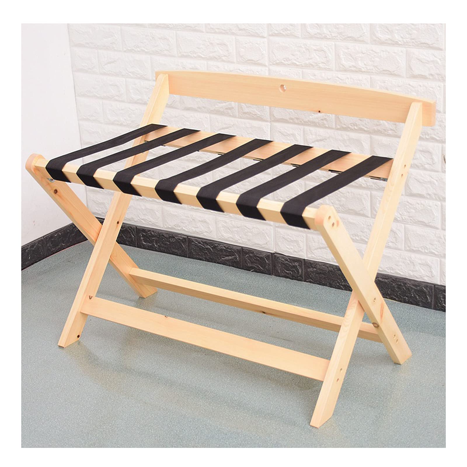 Porte-bagages en bois pour chambre d'hôtel ou d'amis : le support pliable rétro indispensable
