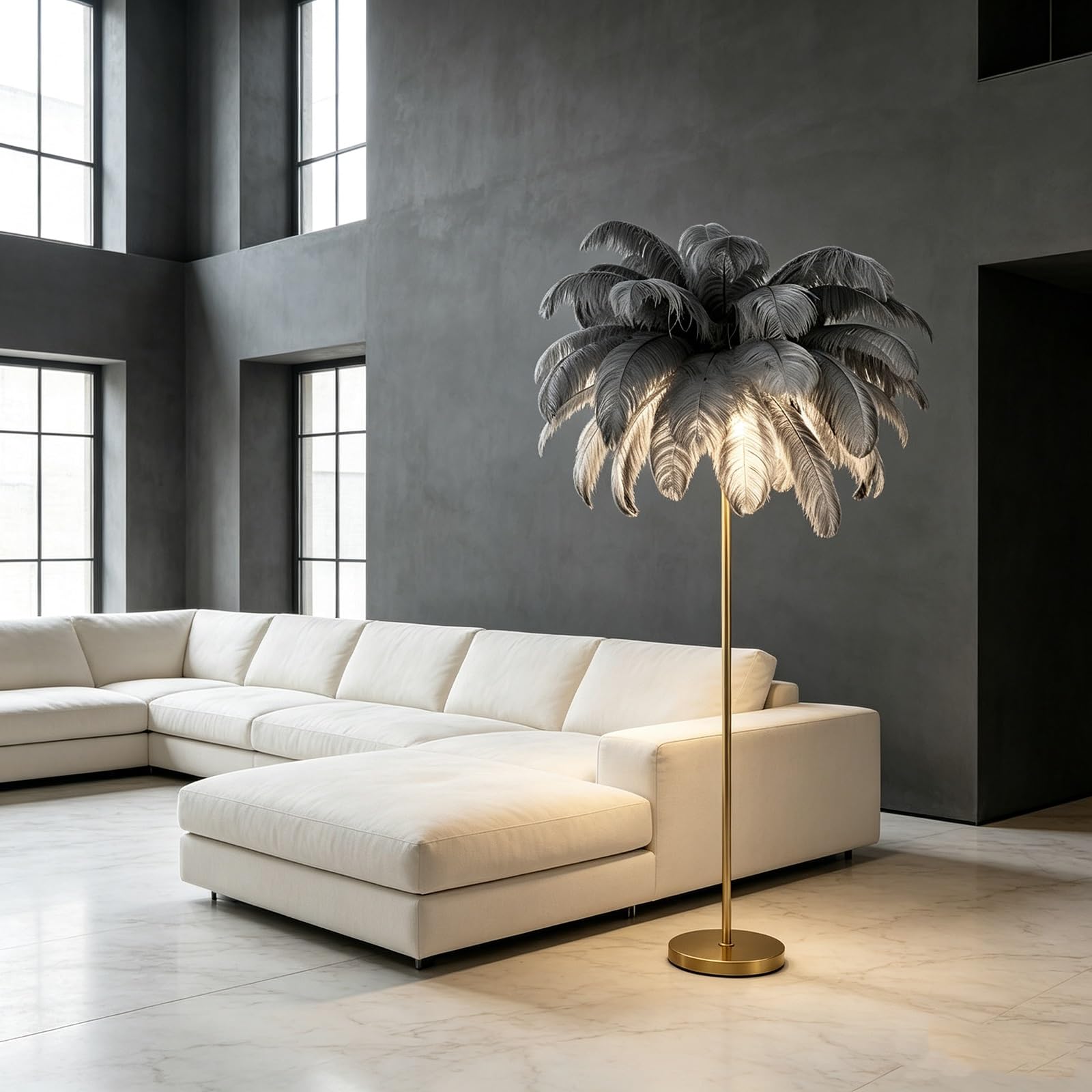 LCNDKF Multi-Purpose Feather Floor Lamp