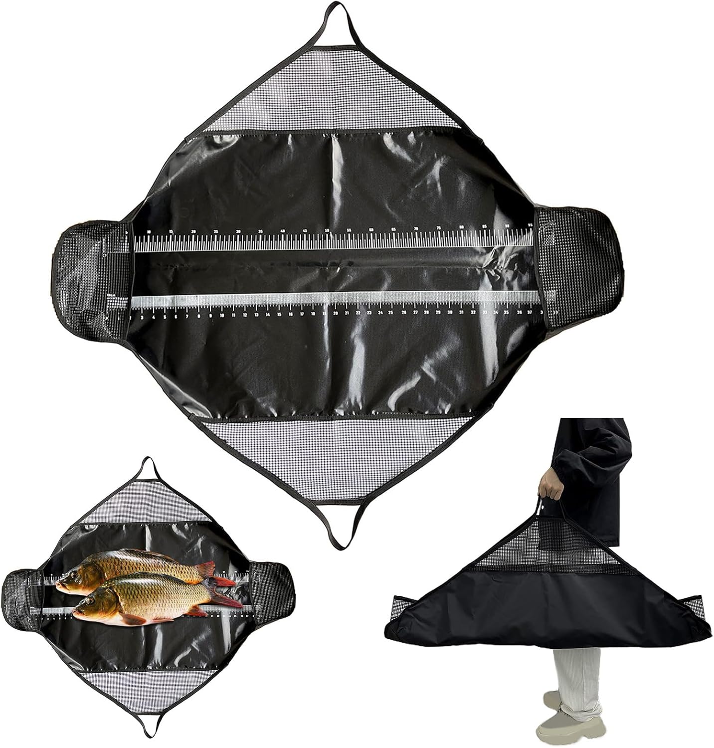 Fish Weigh Sling Bag Fishing Unhooking Weigh Sling Bag Digital Scale Protections Mat Weigh Fishing Sling Landing Mat