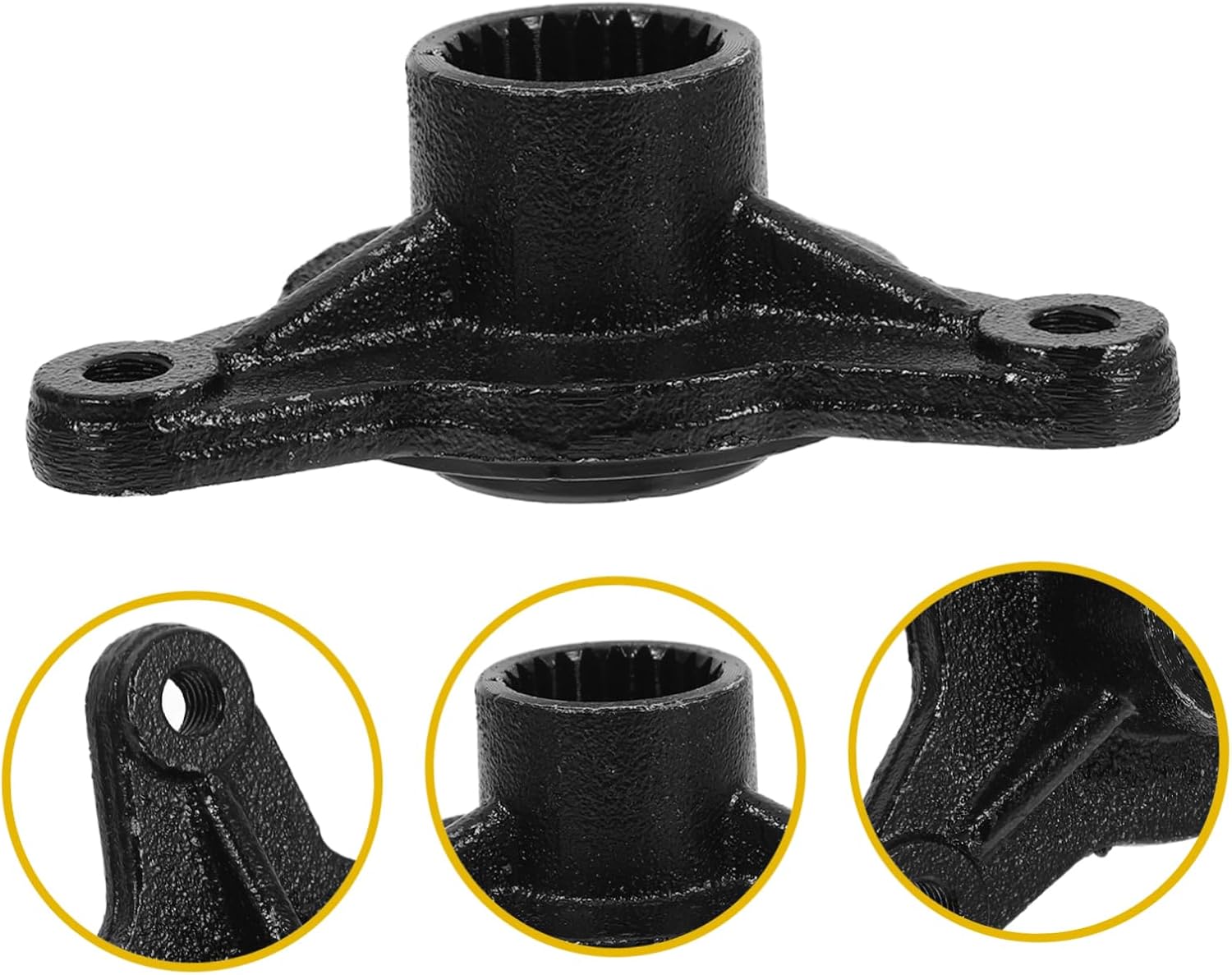 2pcs Rear Axle Wheel Hub Replacement for Atvs Tooth Spline Compatible Go-Karts Secure Stable Rear Axle Wheel Hubs for Off-Road Use