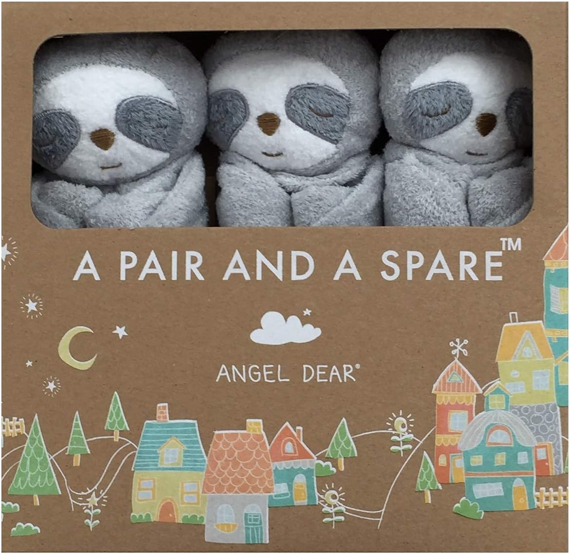 Angel Dear Pair and A Spare, Grey Sloth