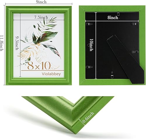 Vista 74 de VIOLABBEY Juego de 4 portarretratos de 5 x 7 pulgadas, marco de fotos de 5 x 7 pulgadas para montaje en pared o mesa, vidrio real, regalo