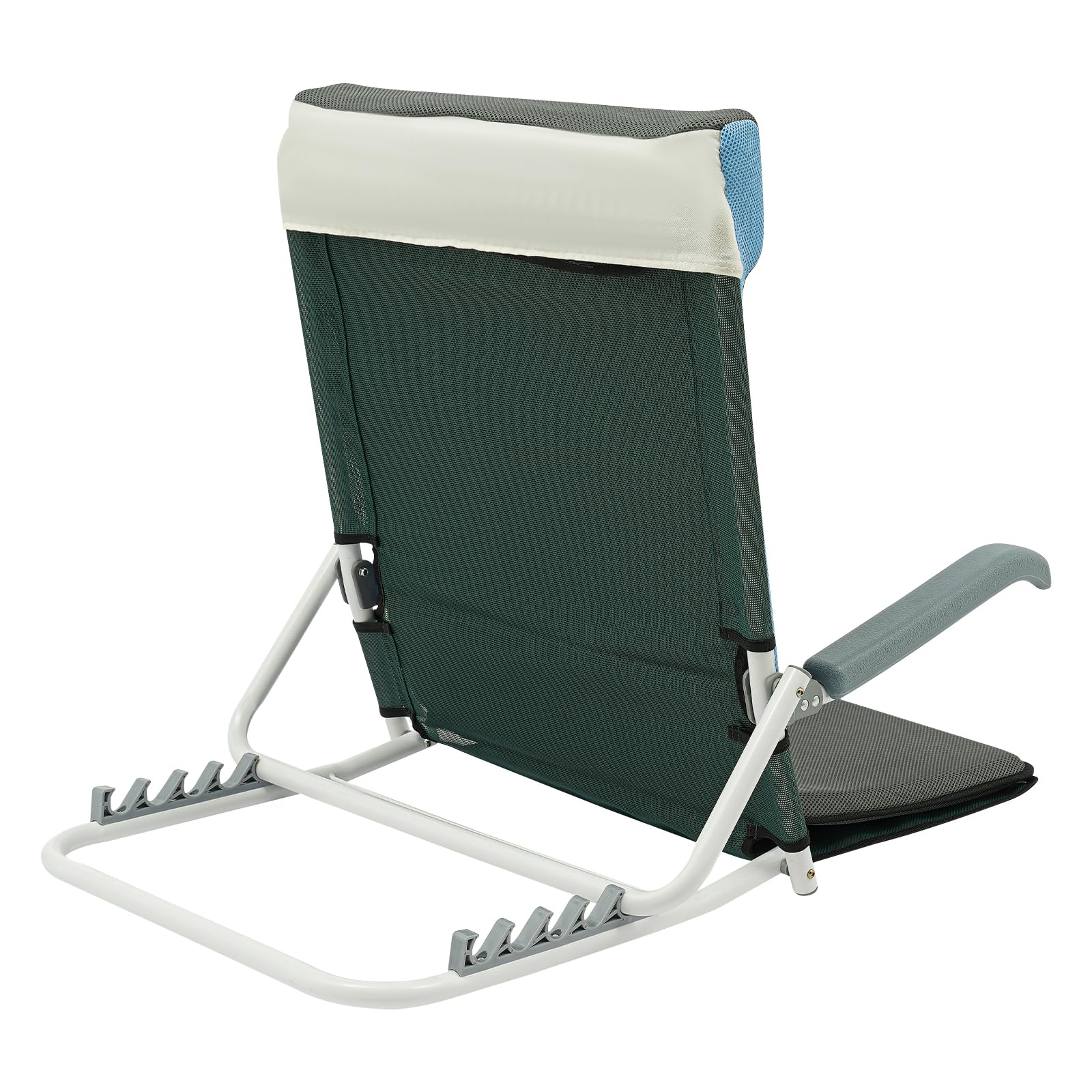 20°-75°, supporto per la schiena regolabile, 5 livelli di inclinazione, schienale regolabile 57 x 67 cm, ergonomico, supporto per letto e schiena, per anziani, schienale del letto (verde)