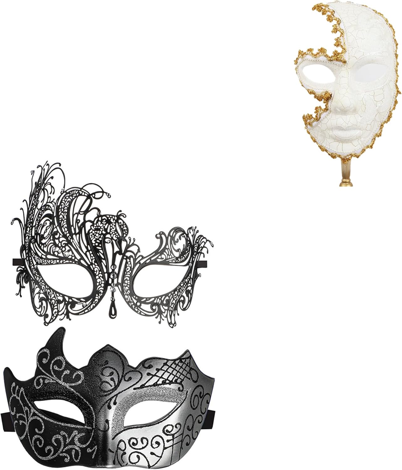 YU FENG Venetian Masquerade Mask Set